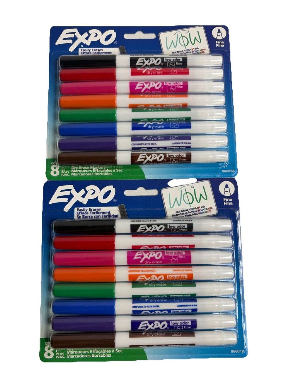 16 (2 Pk) Markers EXPO Dry-Erase Markers Low-Odor Fine Point Assorted Colors